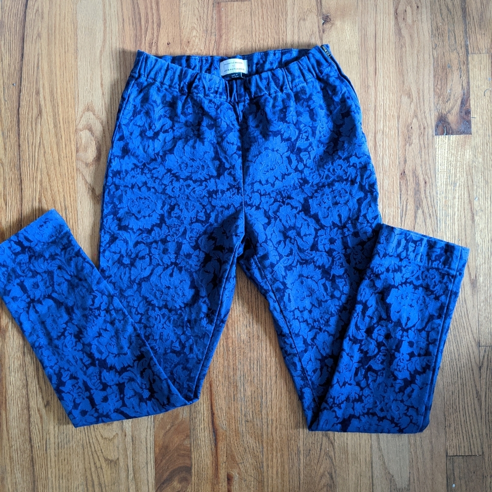 Anthropologie the Essential Skinny Floral Velvet